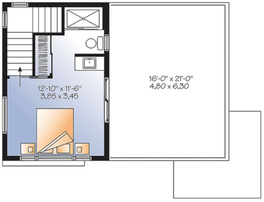 Second Floor Plan for House Plan #143071