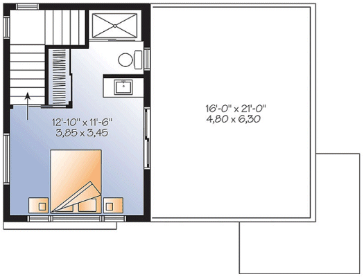 Second Floor Plan for House Plan #143071