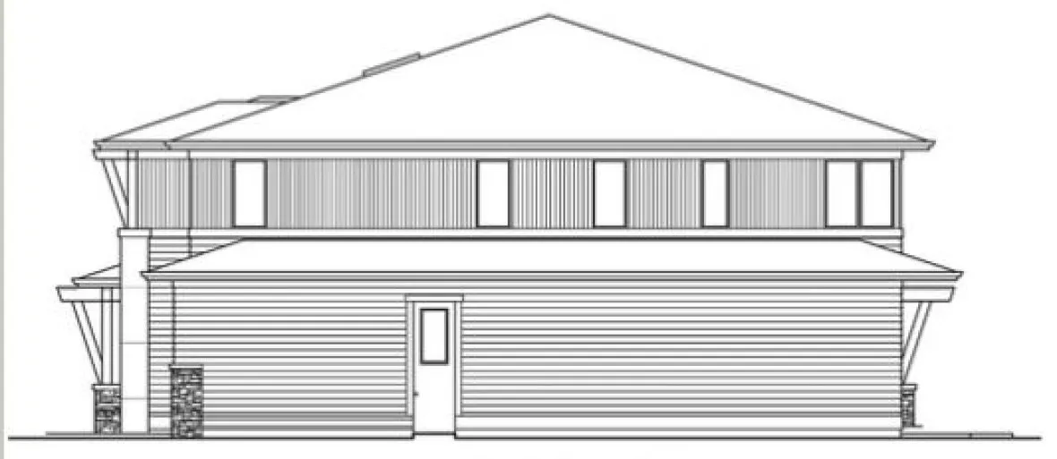 Right Elevation for House Plan #336005