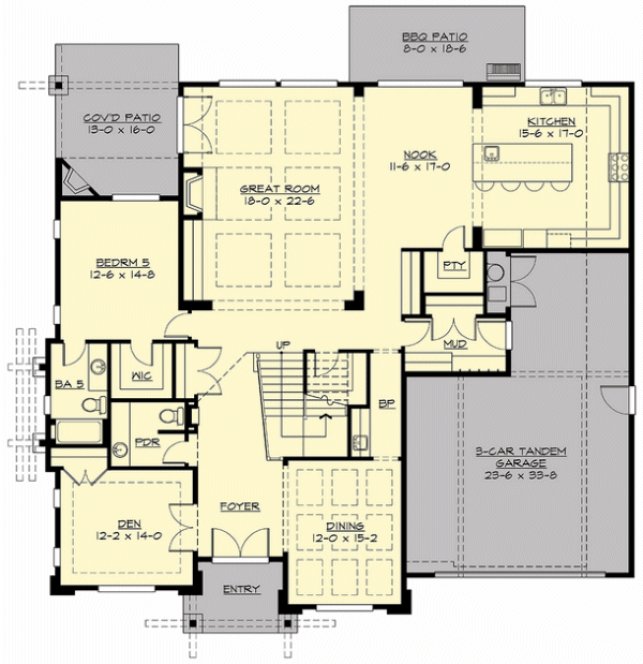 Main Floor Plan for House Plan #336005