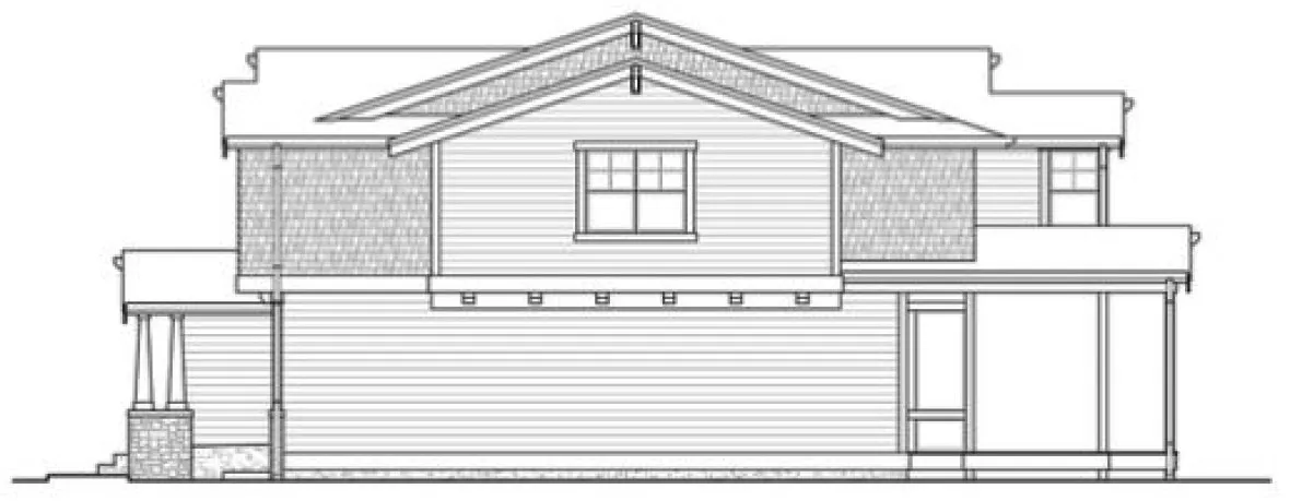 Right Elevation for House Plan #330144