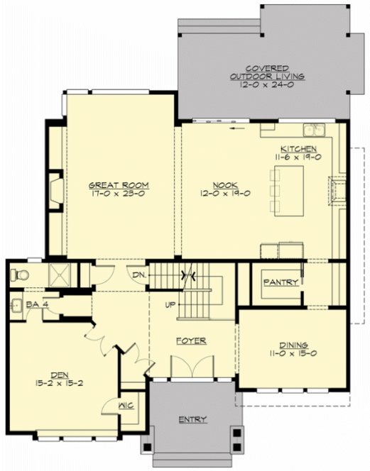 Main Floor Plan for House Plan #330144