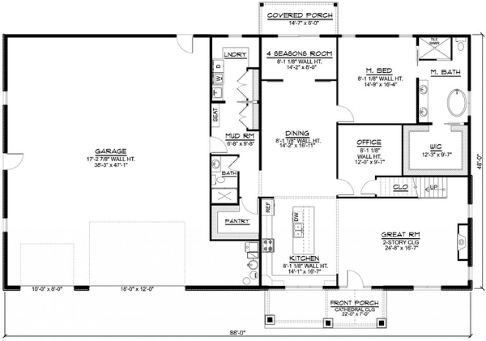 Main Floor Plan for House Plan #756863