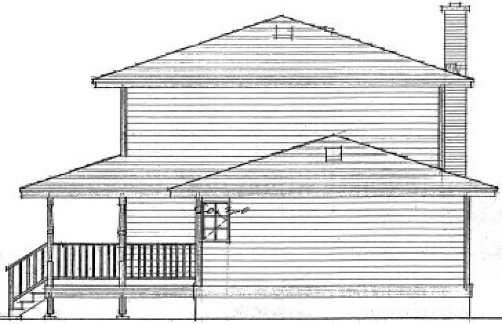 Right Elevation for House Plan #222159