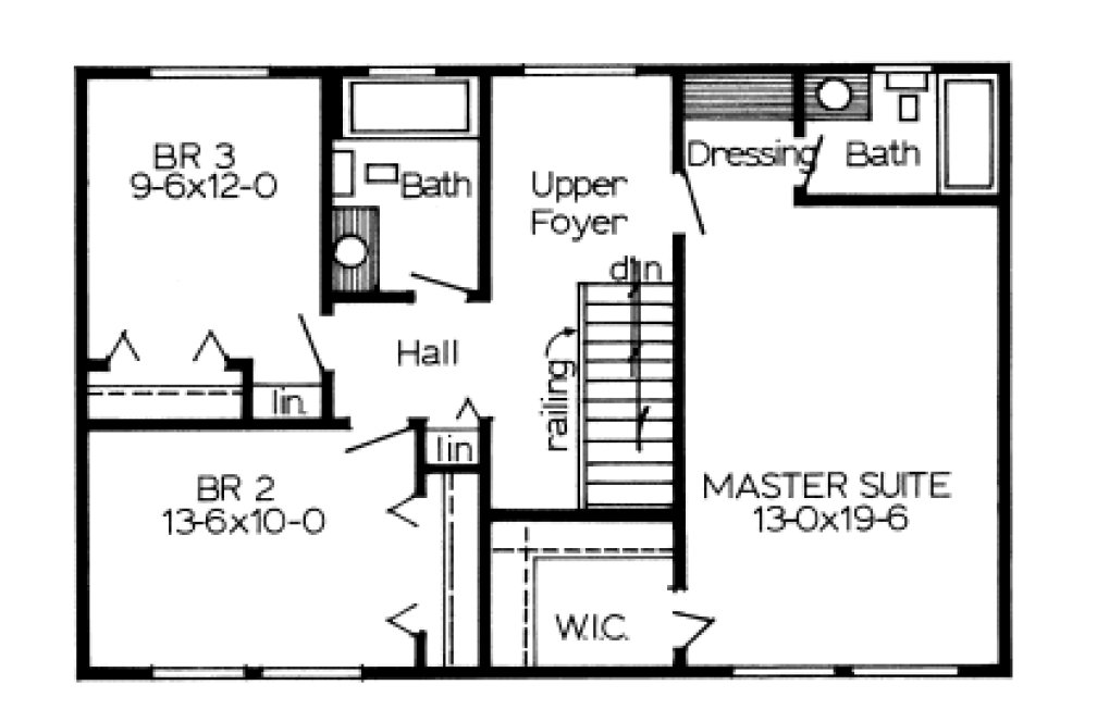 Second Floor Plan for House Plan #222159
