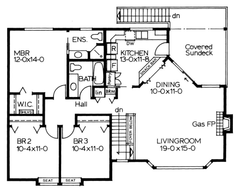 Main Floor Plan for House Plan #200963