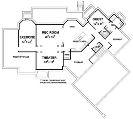 Basement Plan for House Plan #152493