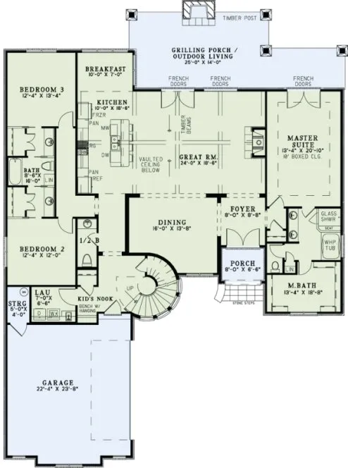 Main Floor Plan for House Plan #314803