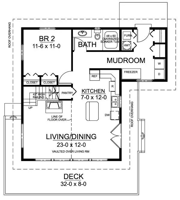 Main Floor Plan for House Plan #207011