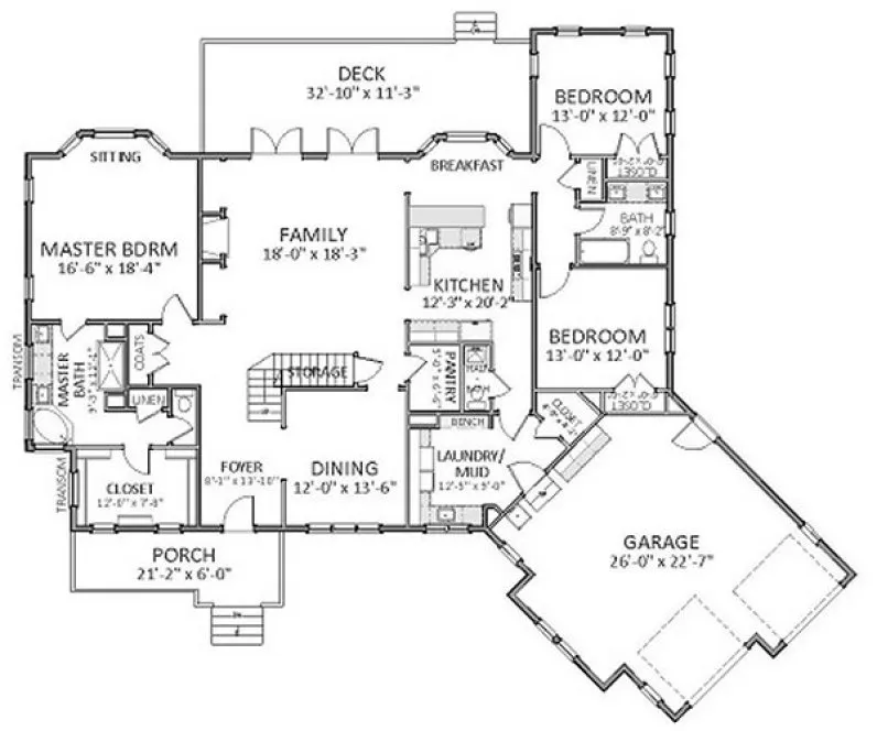Main Floor Plan for House Plan #728452
