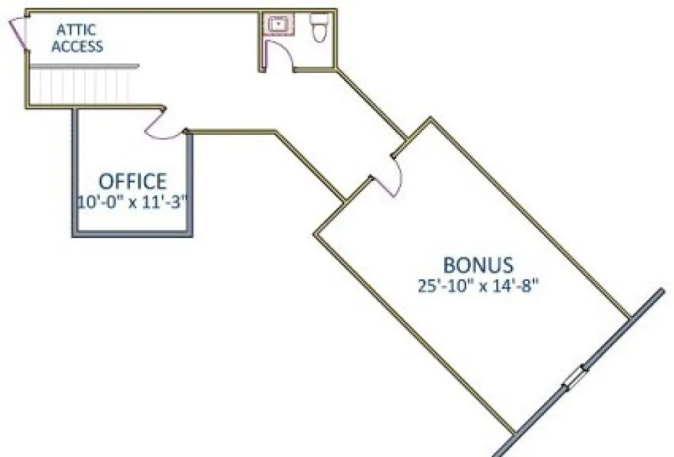 Second Floor Plan for House Plan #728452
