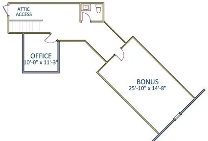 Second Floor Plan for House Plan #728452