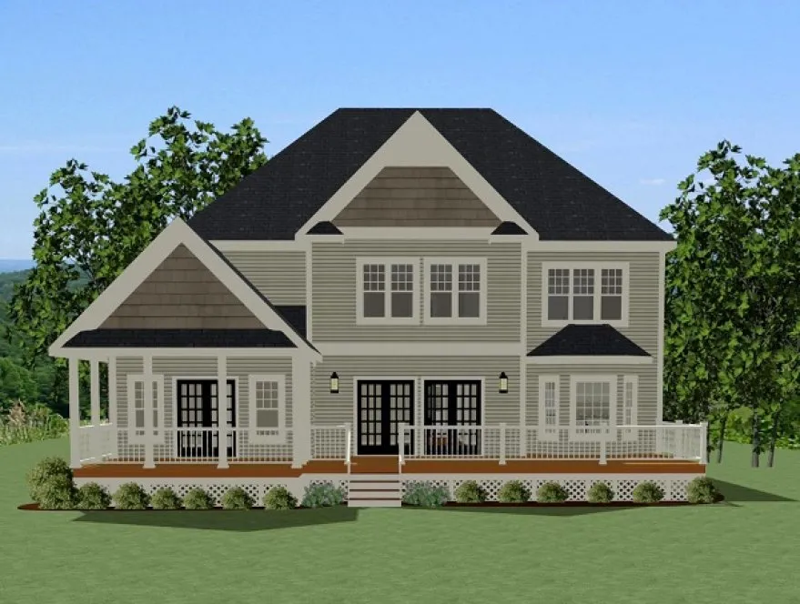 Rear Elevation for House Plan #722262