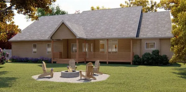 Rear Elevation for House Plan #702742