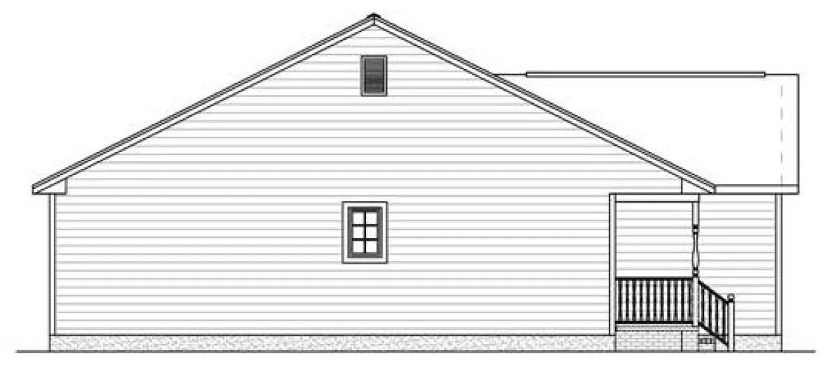 Left Elevation for House Plan #748911