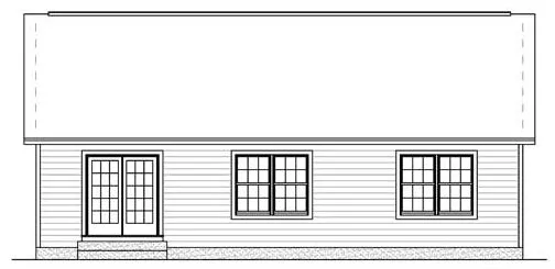Rear Elevation for House Plan #748911