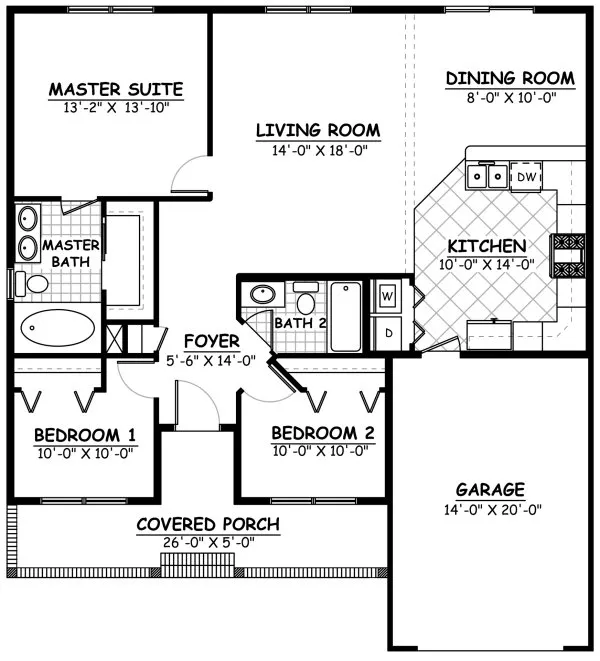 Main Floor Plan for House Plan #748911