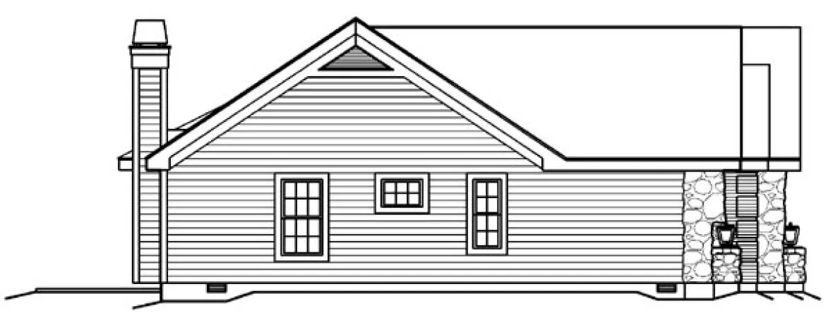 Left Elevation for House Plan #639151