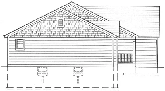 Left Elevation for House Plan #539651