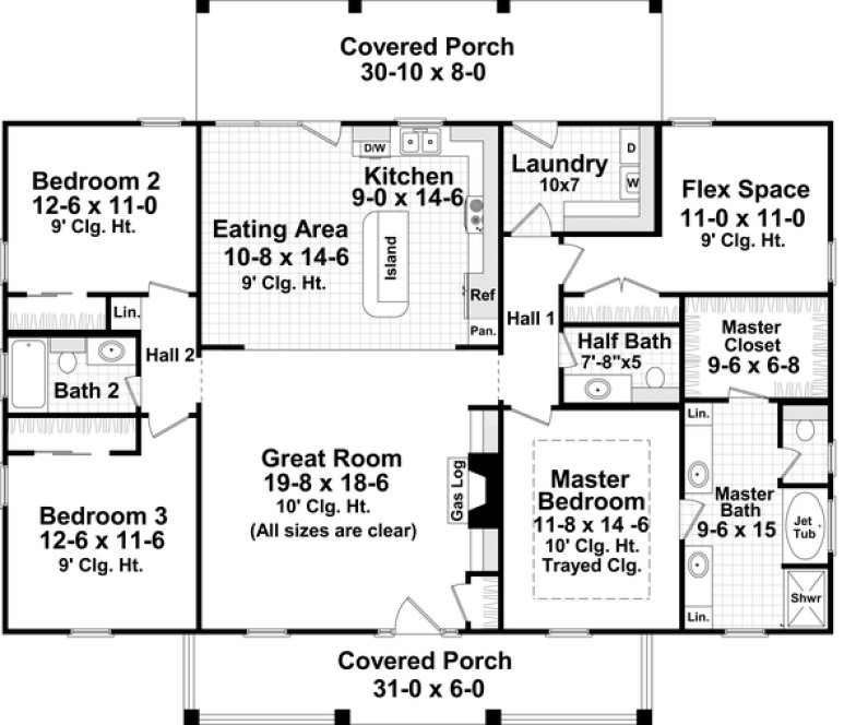 Main Floor Plan for House Plan #210781
