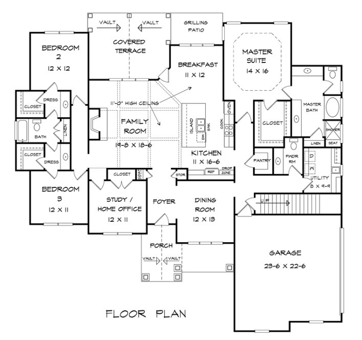 Main Floor Plan for House Plan #717642