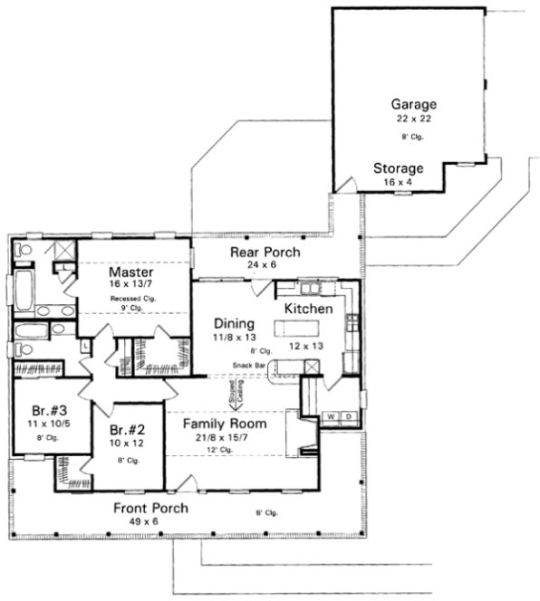 Main Floor Plan for House Plan #110551