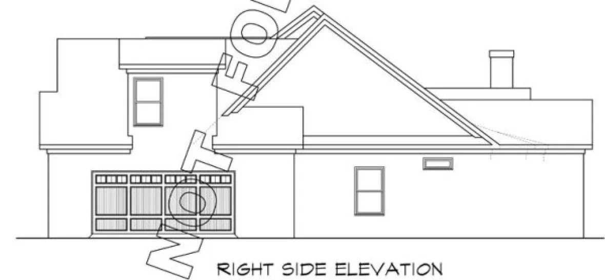 Right Elevation for House Plan #713671