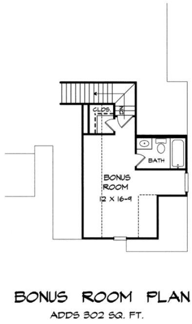 Attic Plan for House Plan #713671