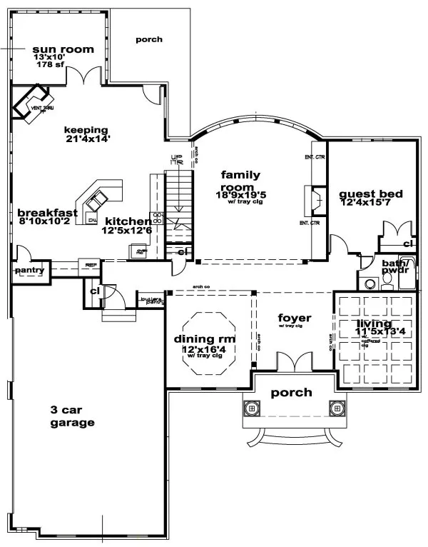 Main Floor Plan for House Plan #396953