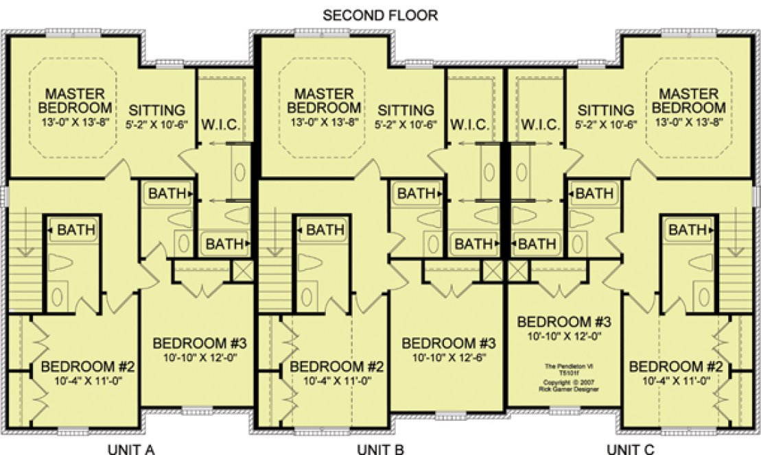 Second Floor Plan for House Plan #404694