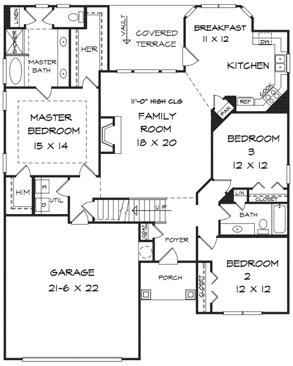Main Floor Plan for House Plan #710371