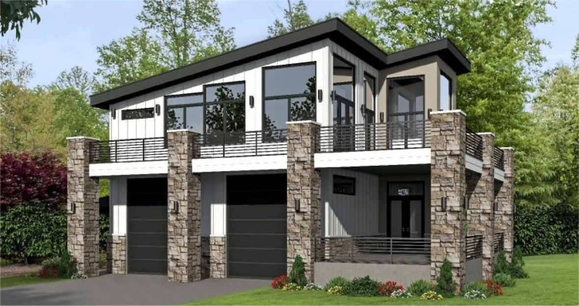 Full Rendering for House Plan #696824