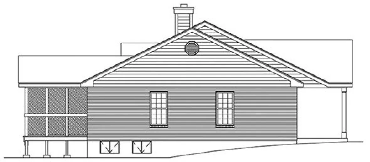 Left Elevation for House Plan #634761