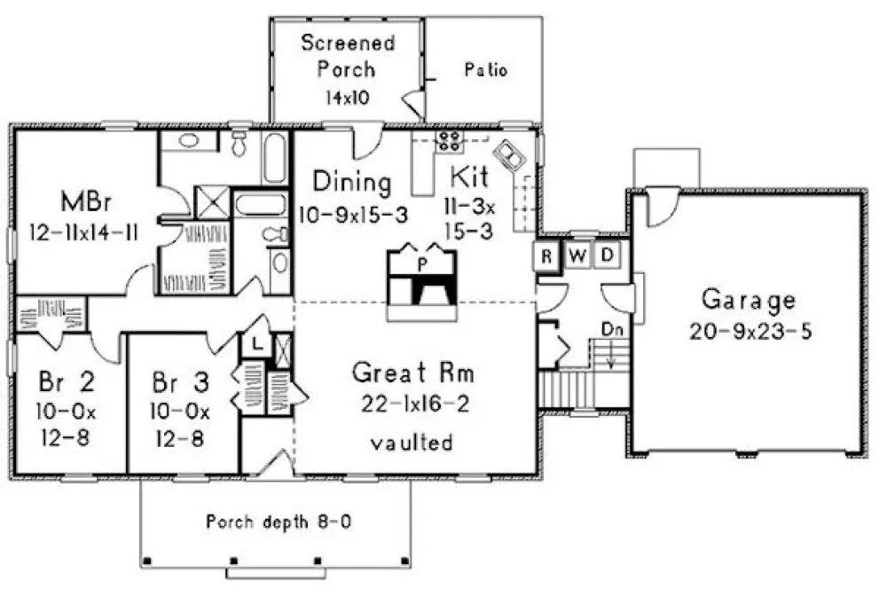 Main Floor Plan for House Plan #634761