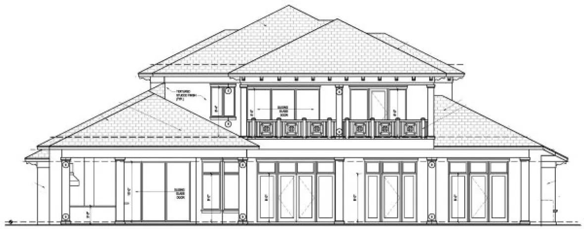 Rear Elevation for House Plan #773045
