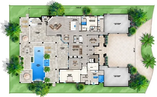Second Floor Plan for House Plan #773045