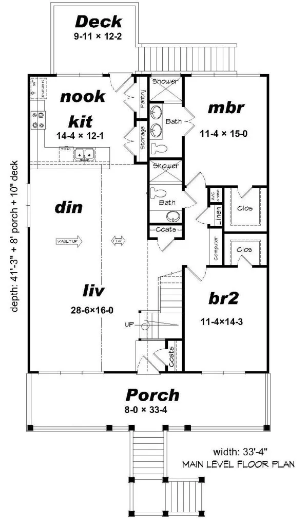 Main Floor Plan for House Plan #690002