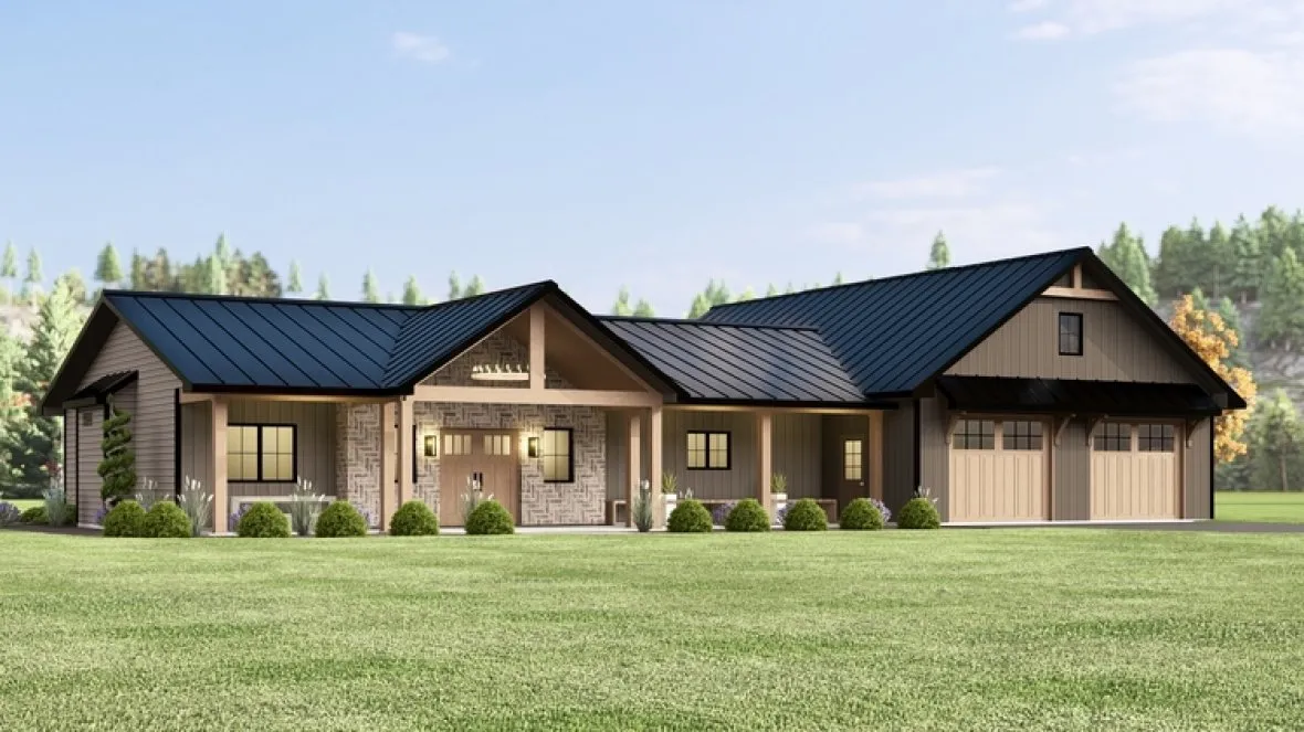 Full Rendering for House Plan #753361