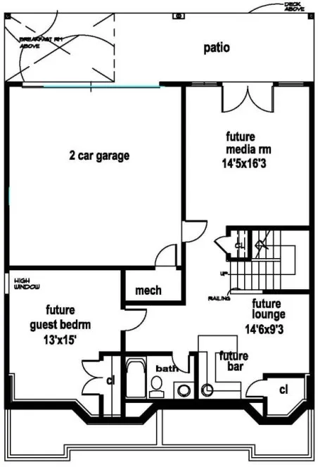 Basement Plan for House Plan #396282
