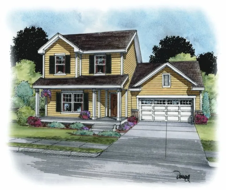 Full Rendering for House Plan #154341