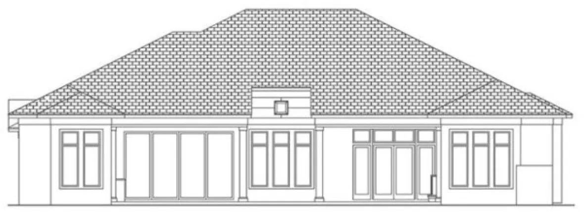Rear Elevation for House Plan #774214