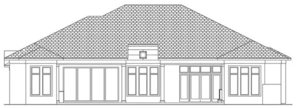 Rear Elevation for House Plan #774214