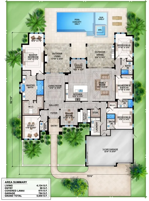 Main Floor Plan for House Plan #774214