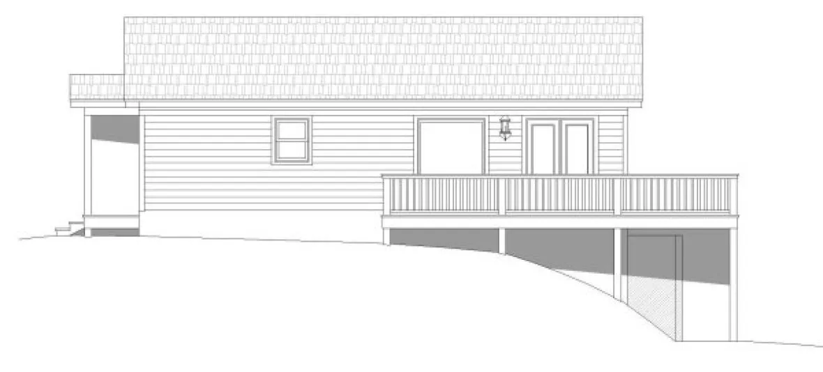Left Elevation for House Plan #697551