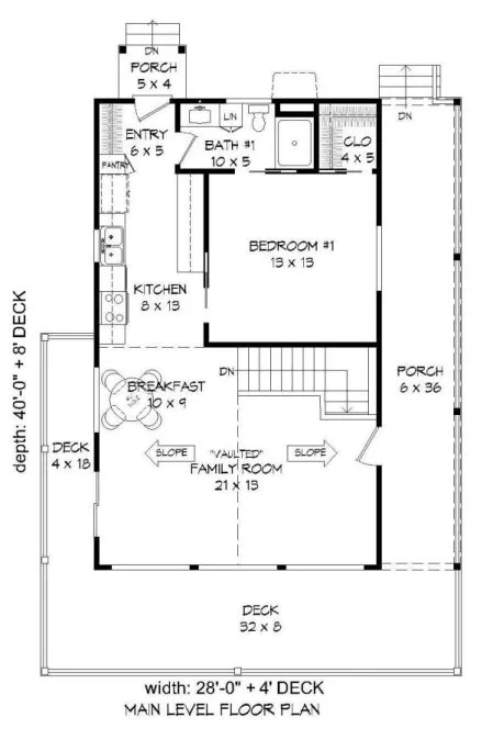 Main Floor Plan for House Plan #697551
