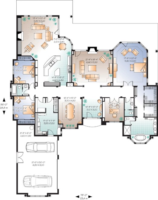 Main Floor Plan for House Plan #141323