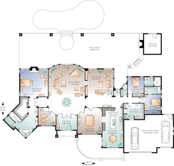 Main Floor Plan for House Plan #142323