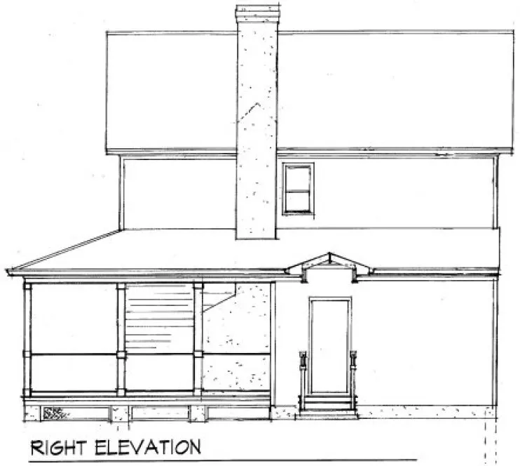 Right Elevation for House Plan #117951
