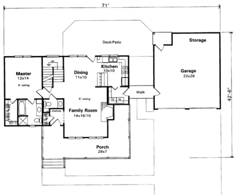 Main Floor Plan for House Plan #117951