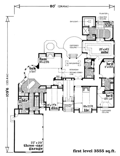 Main Floor Plan for House Plan #515553